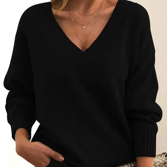 Isabella - V-Neck Cashmere Sweater