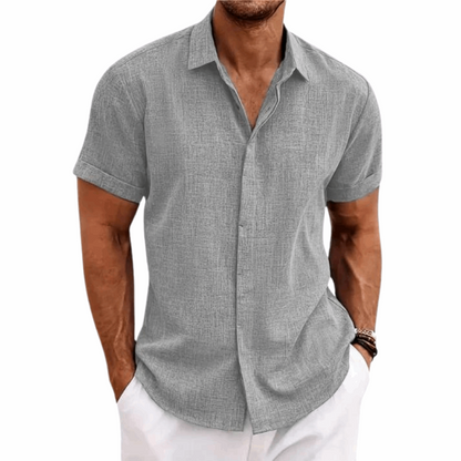 Inigo - Linen Casual Short Sleeve Shirt