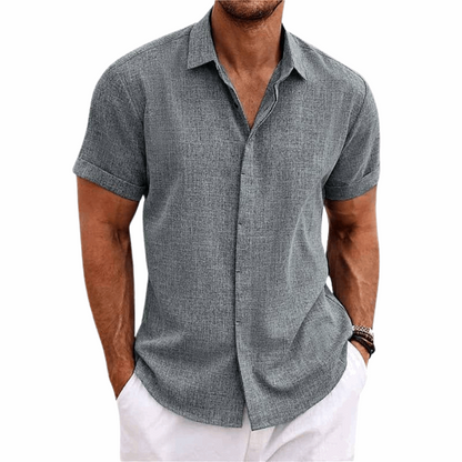 Inigo - Linen Casual Short Sleeve Shirt