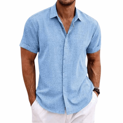 Inigo - Linen Casual Short Sleeve Shirt