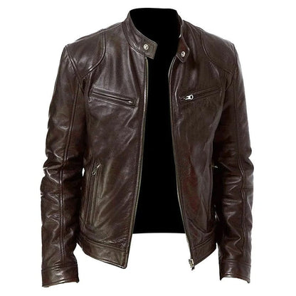 Adrian - Casual Winter Leather Jacket